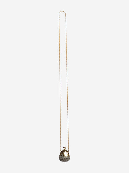 Gold Chateline Swarovski Crystal Pillbox necklace product image