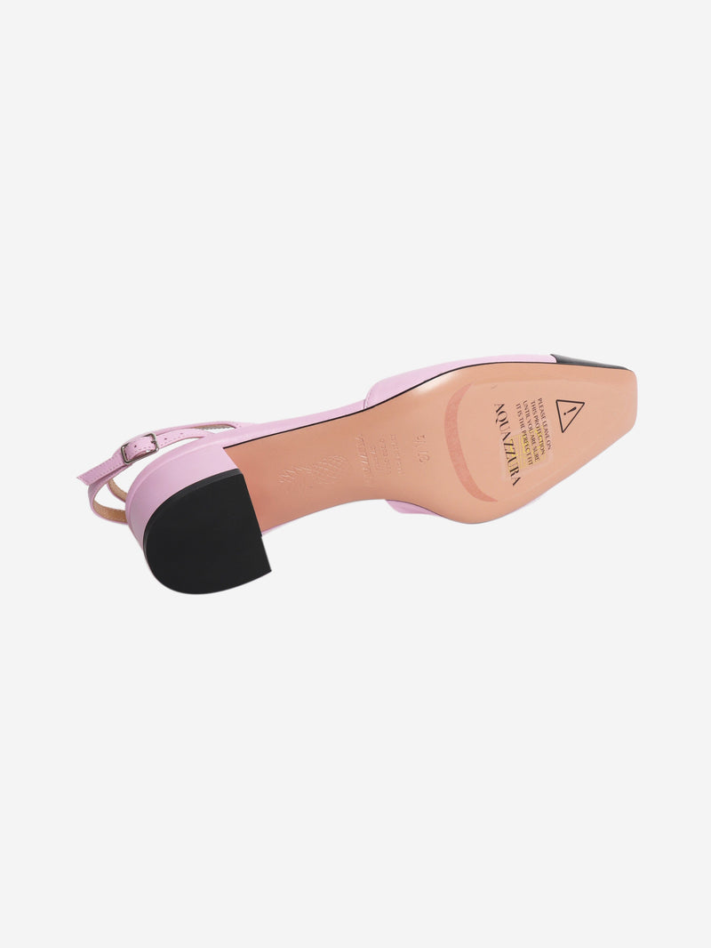 Pink and black leather slingback heels - size EU 37.5 Heels Aquazzura 