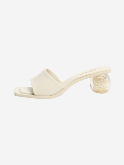 Cream slides with pearl detail - size EU 36 (UK 3) Heels Cult Gaia 