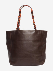 Chanel Dark brown vintage 1997 Coco caviar tote bag