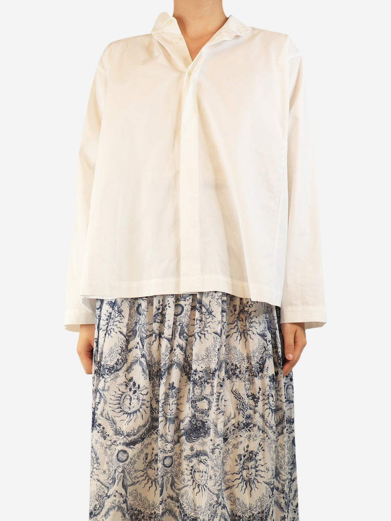 White cotton shirt - size S