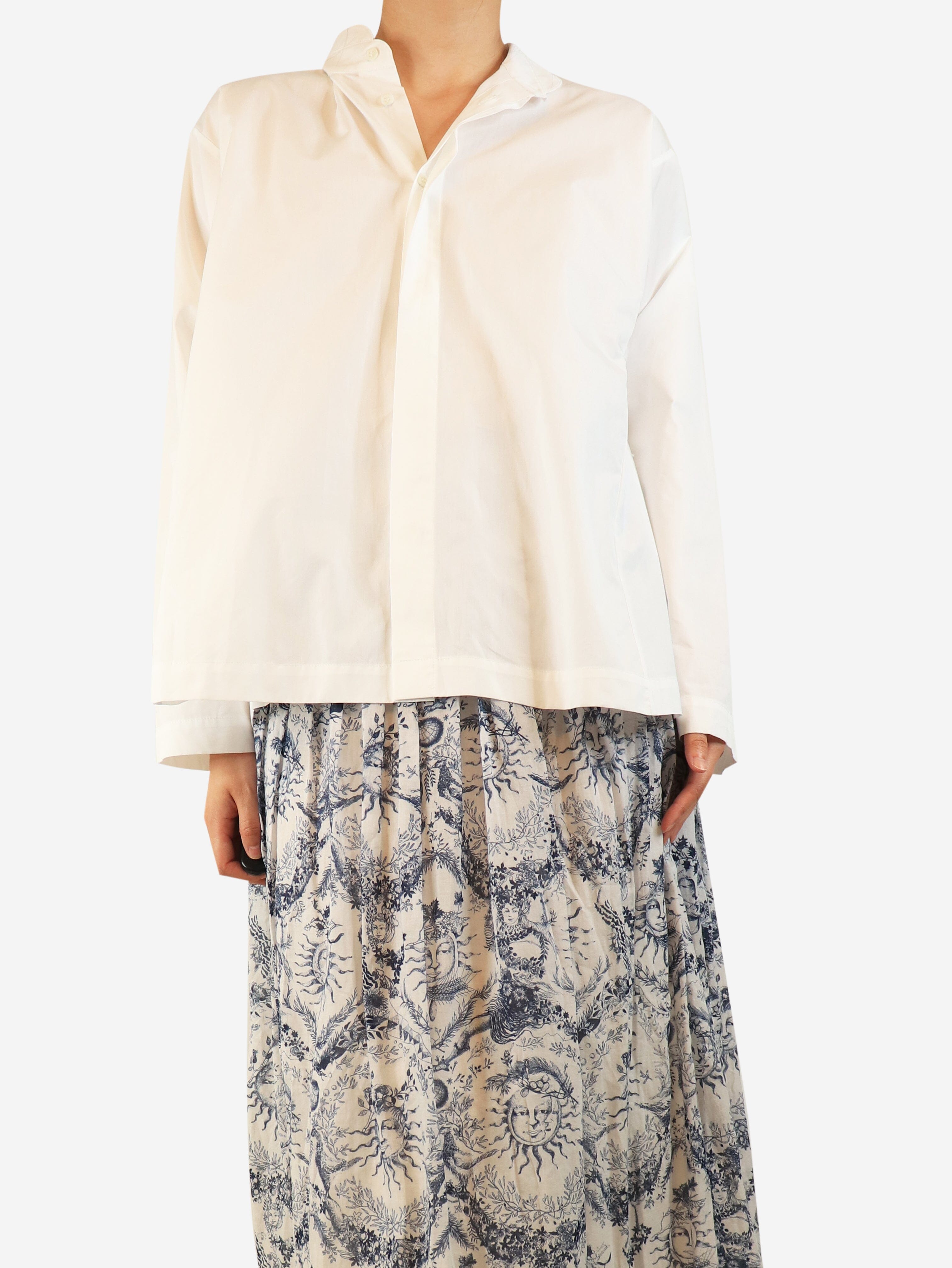 White cotton shirt - size S Tops Eskandar 