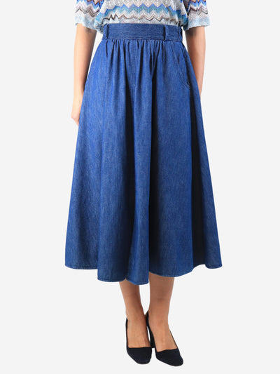 Blue denim midi skirt - size UK 10 Denim Forte Forte 