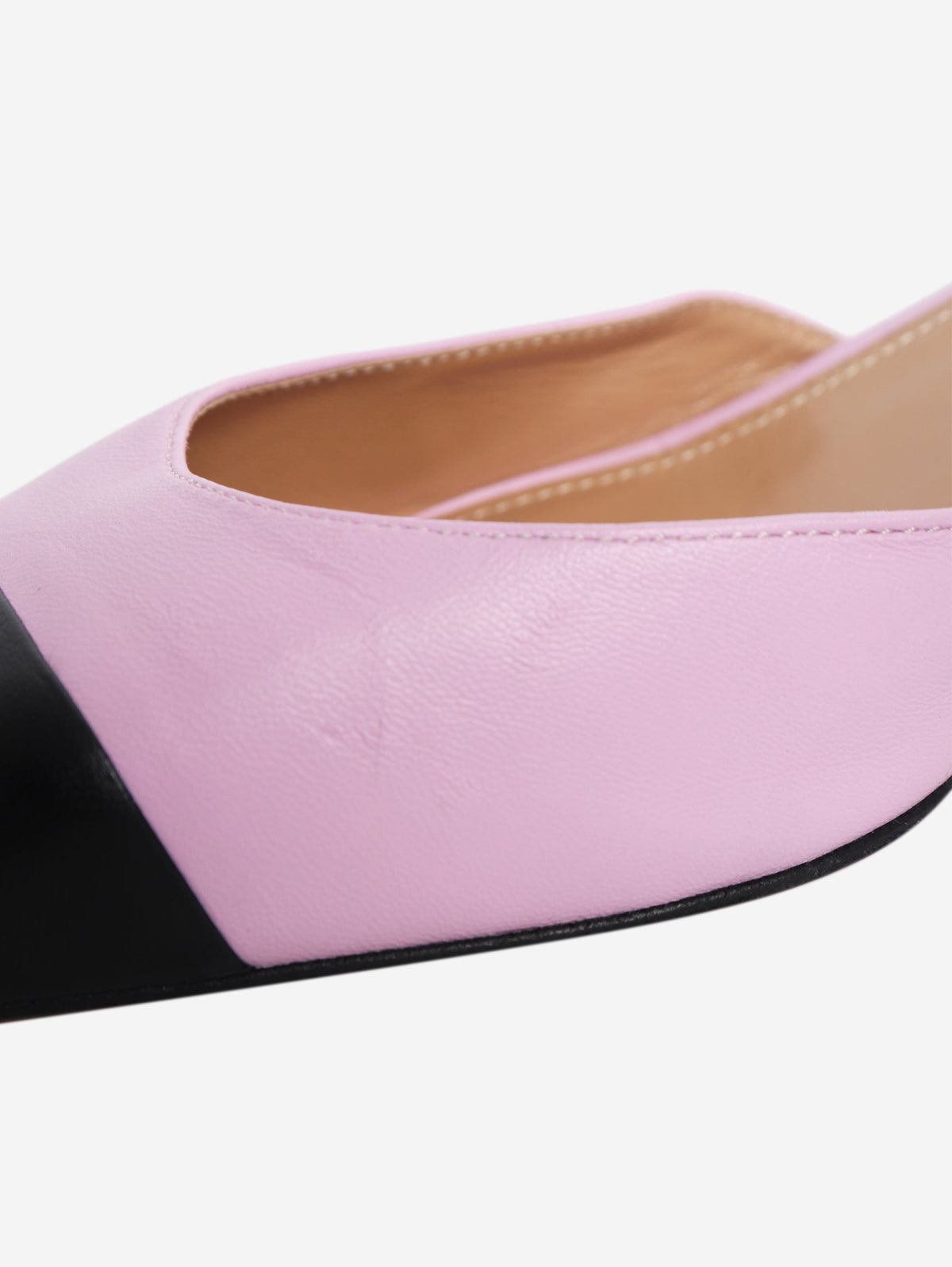 Pink and black leather slingback heels - size EU 37.5 Heels Aquazzura 
