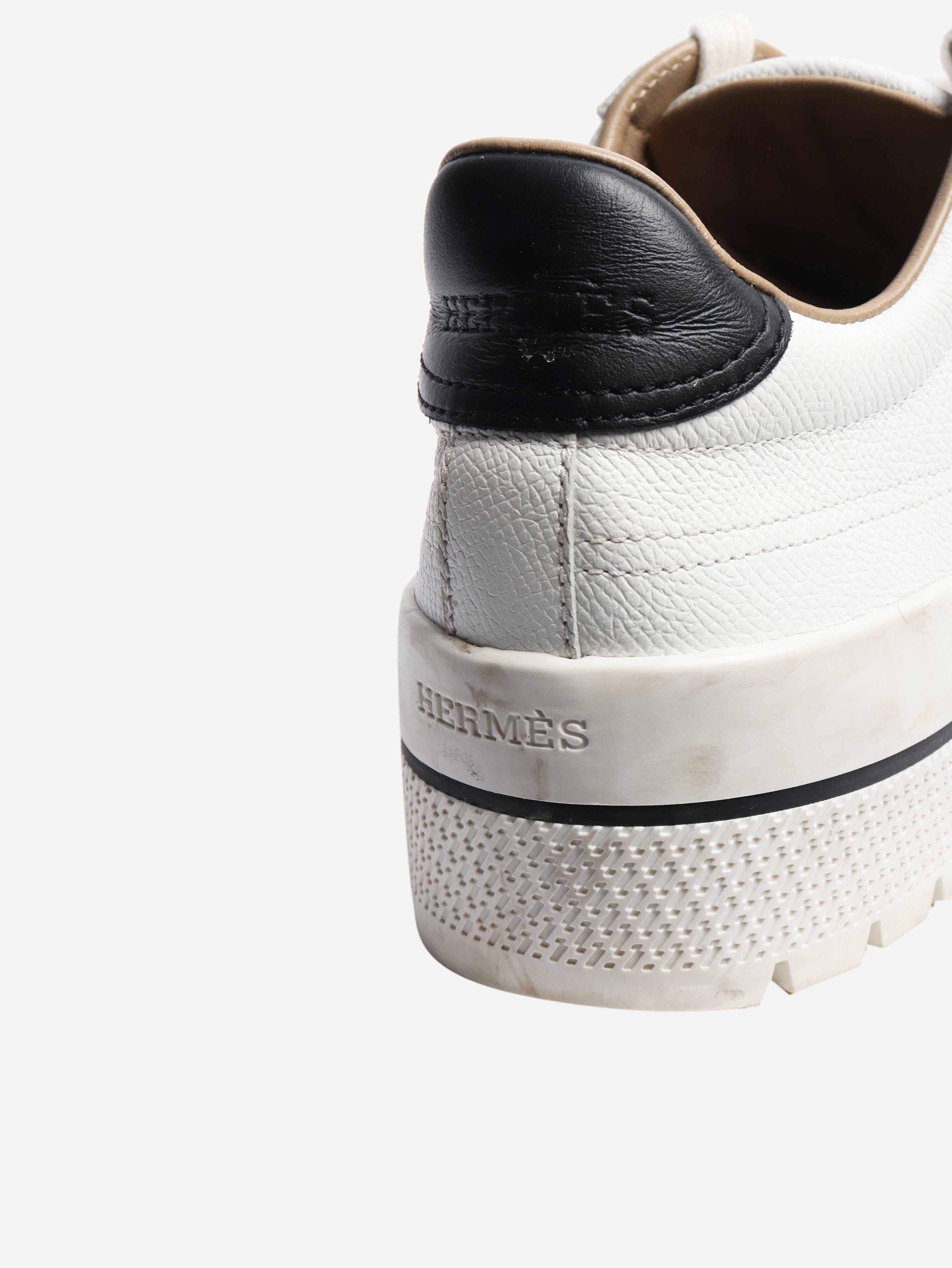 White leather trainers - size EU 38 Trainers Hermes 