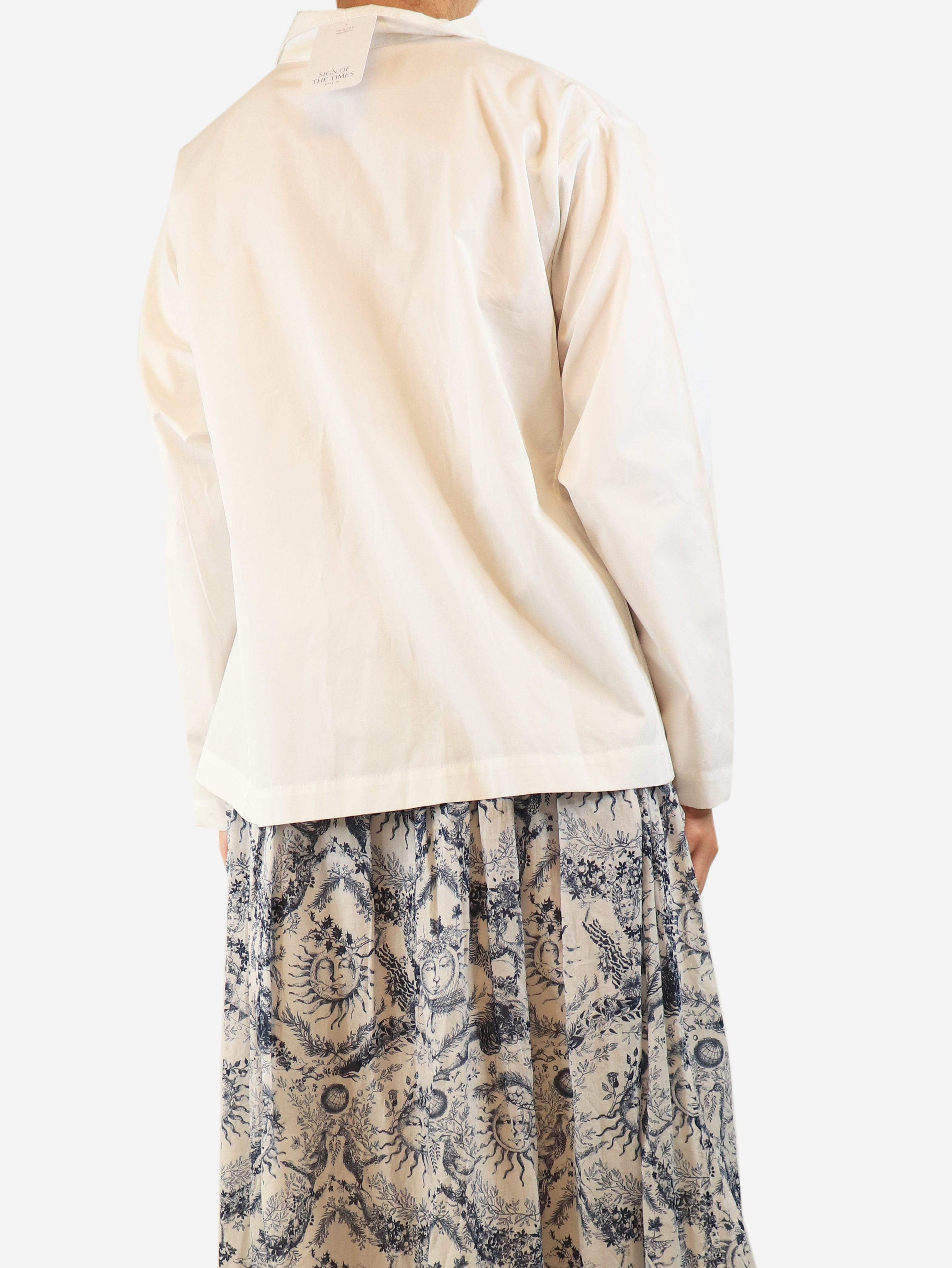 White cotton shirt - size S