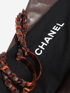 Chanel Dark brown vintage 1997 Coco caviar tote bag