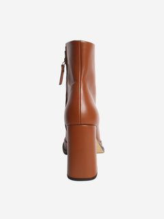 Brown leather Chueca ankle boots - EU 38 Boots Souliers Martinez 