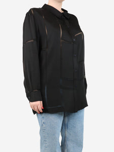 Stella McCartney Black long-sleeved shirt - size UK 10