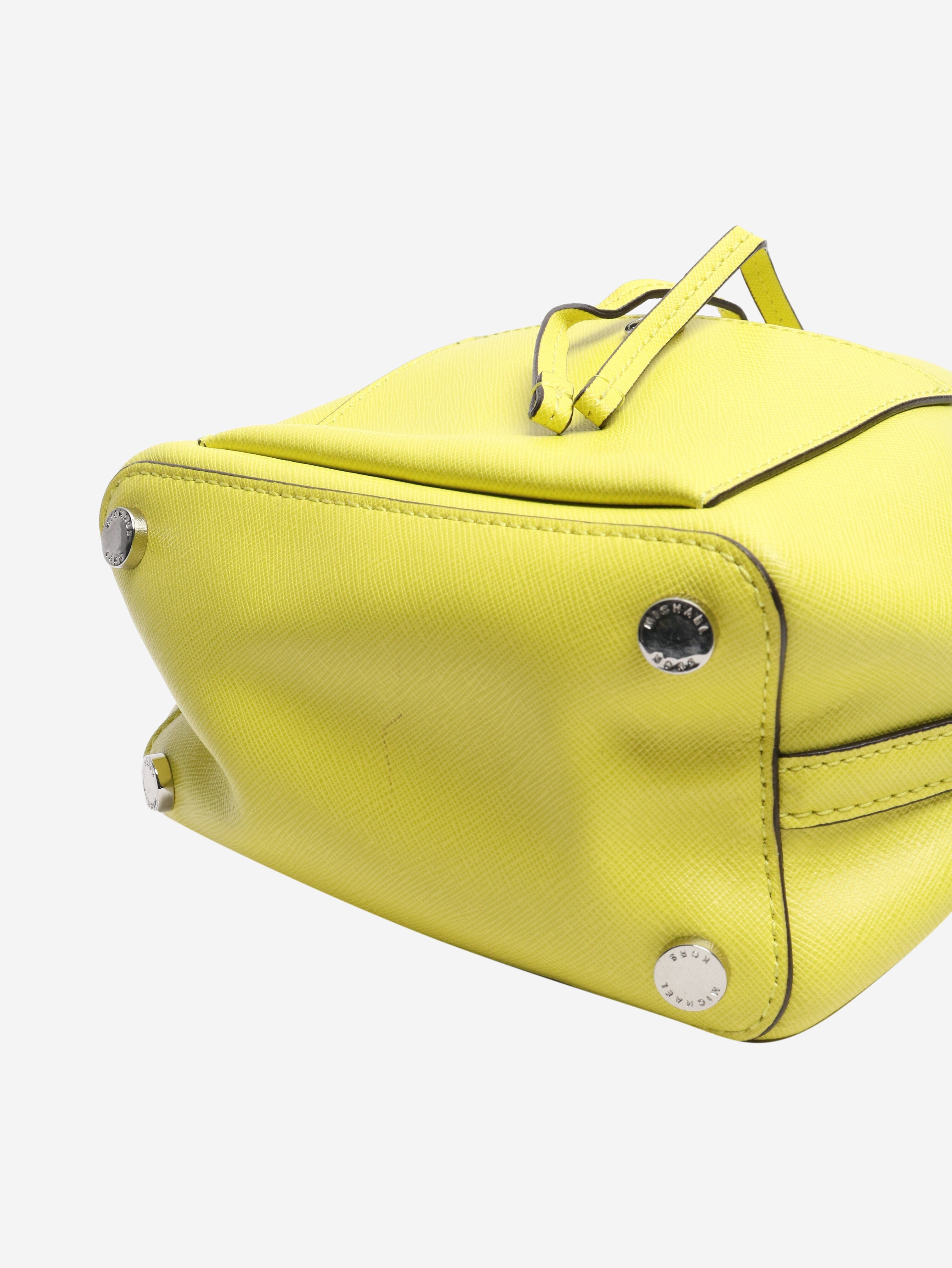 Neon yellow leather bucket bag Cross-body bags Michael Kors 