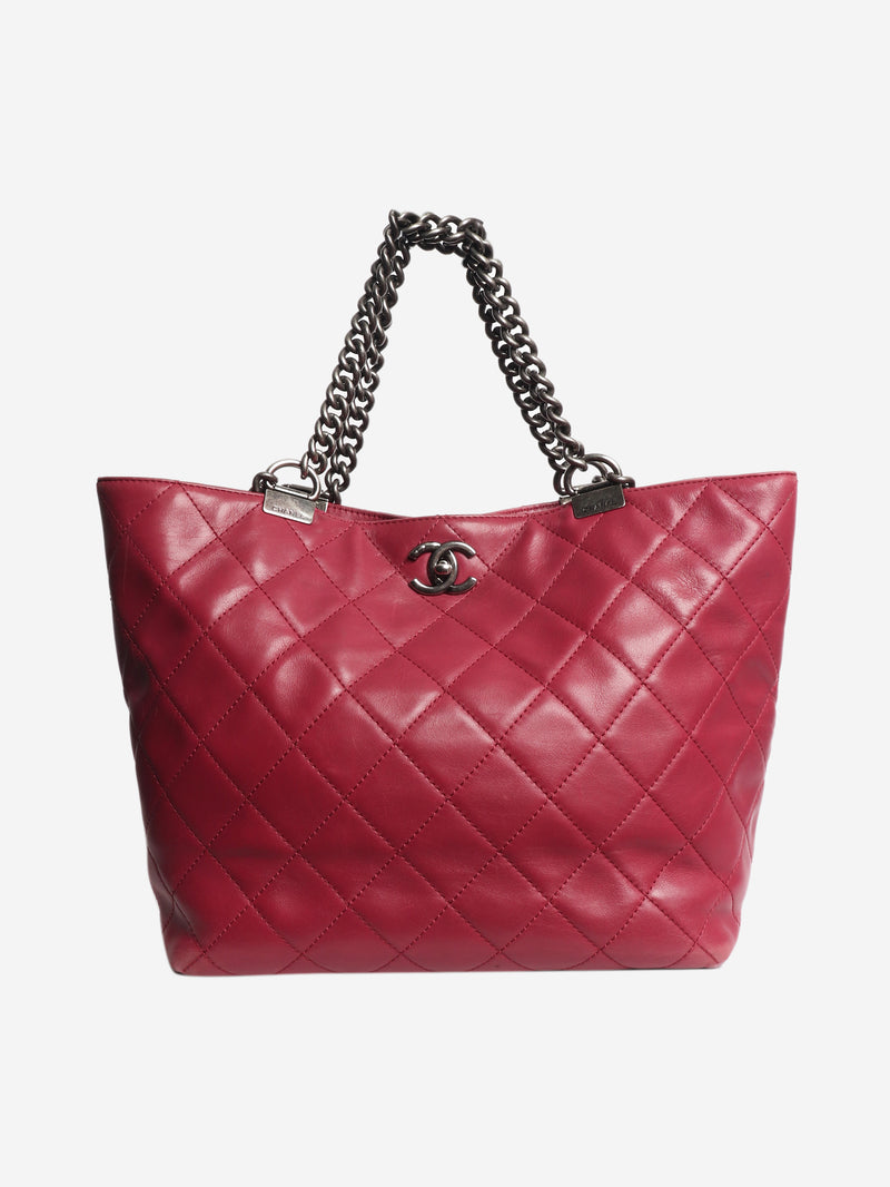 Purple 2014 Shopping in Chains lambskin tote