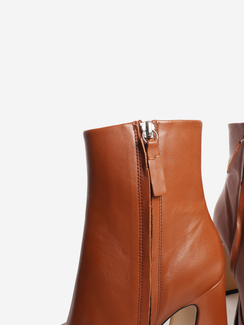 Brown leather Chueca ankle boots - EU 38 Boots Souliers Martinez 