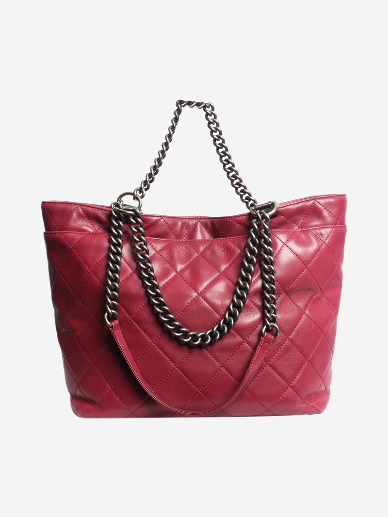 Purple 2014 Shopping in Chains lambskin tote