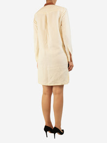 Cream linen mini dress - size UK 8 Dresses Loro Piana 