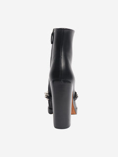 Black leather boots with chain front - size EU 36 (UK 3) Boots Givenchy 