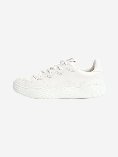 White laser-cut leather sneakers - EU 39 Trainers Alaia 