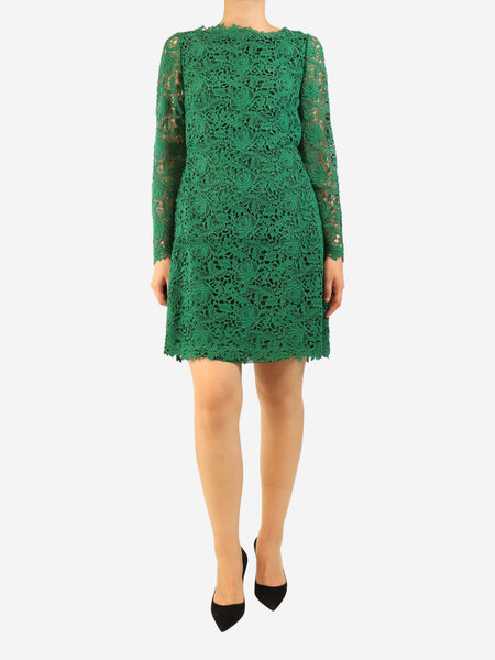 Green broderie-anglaise mini dress - size UK 10 product image