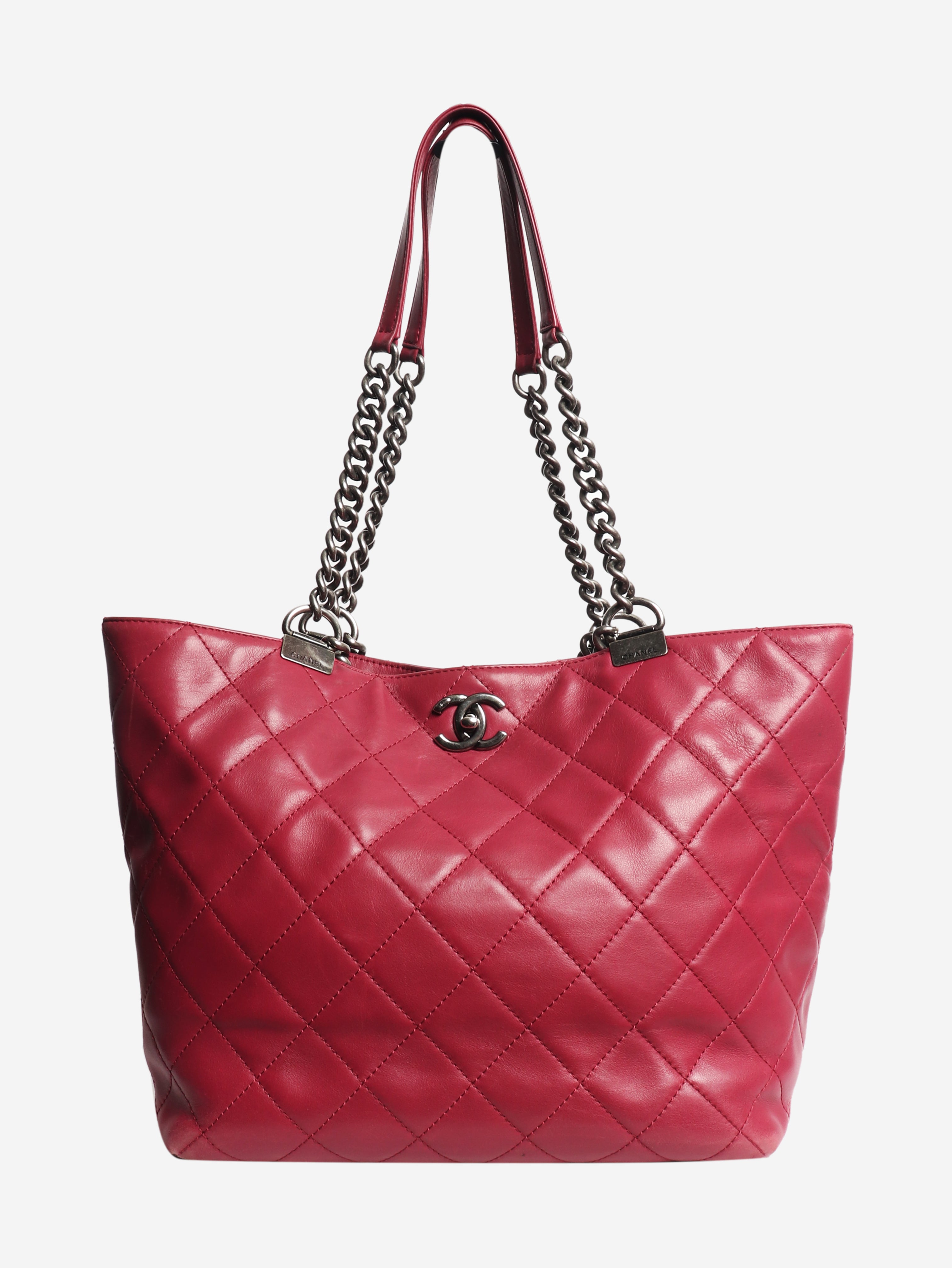 Purple 2014 Shopping in Chains lambskin tote