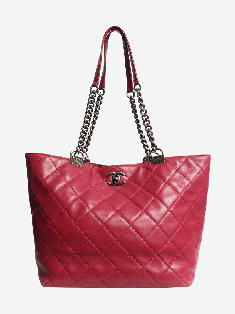 Purple 2014 Shopping in Chains lambskin tote