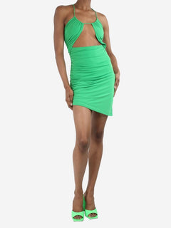 Green ruched mini dress - size XS Dresses Retrofete 