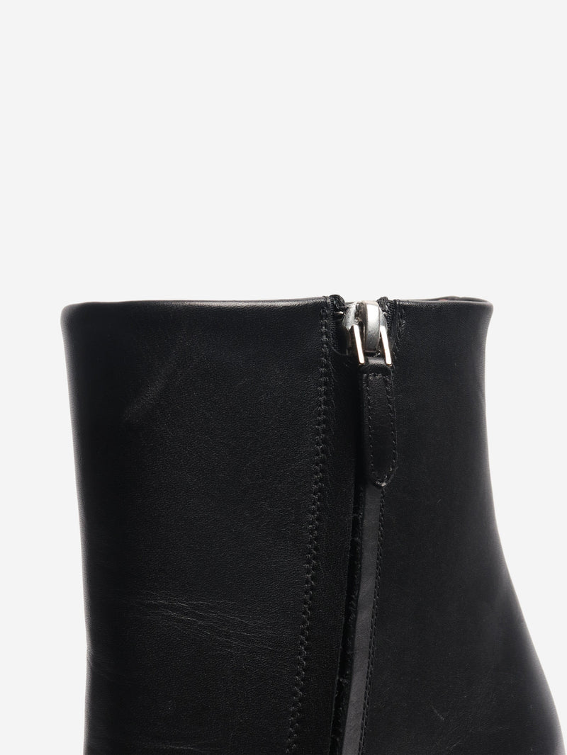 Black leather boots with chain front - size EU 36 (UK 3) Boots Givenchy 