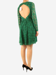 Green broderie-anglaise mini dress - size UK 10 Dresses Valentino 