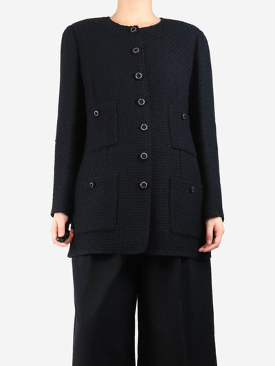 Metiers d'Art 2008 black tweed jacket - size UK 18 Coats & Jackets Chanel 