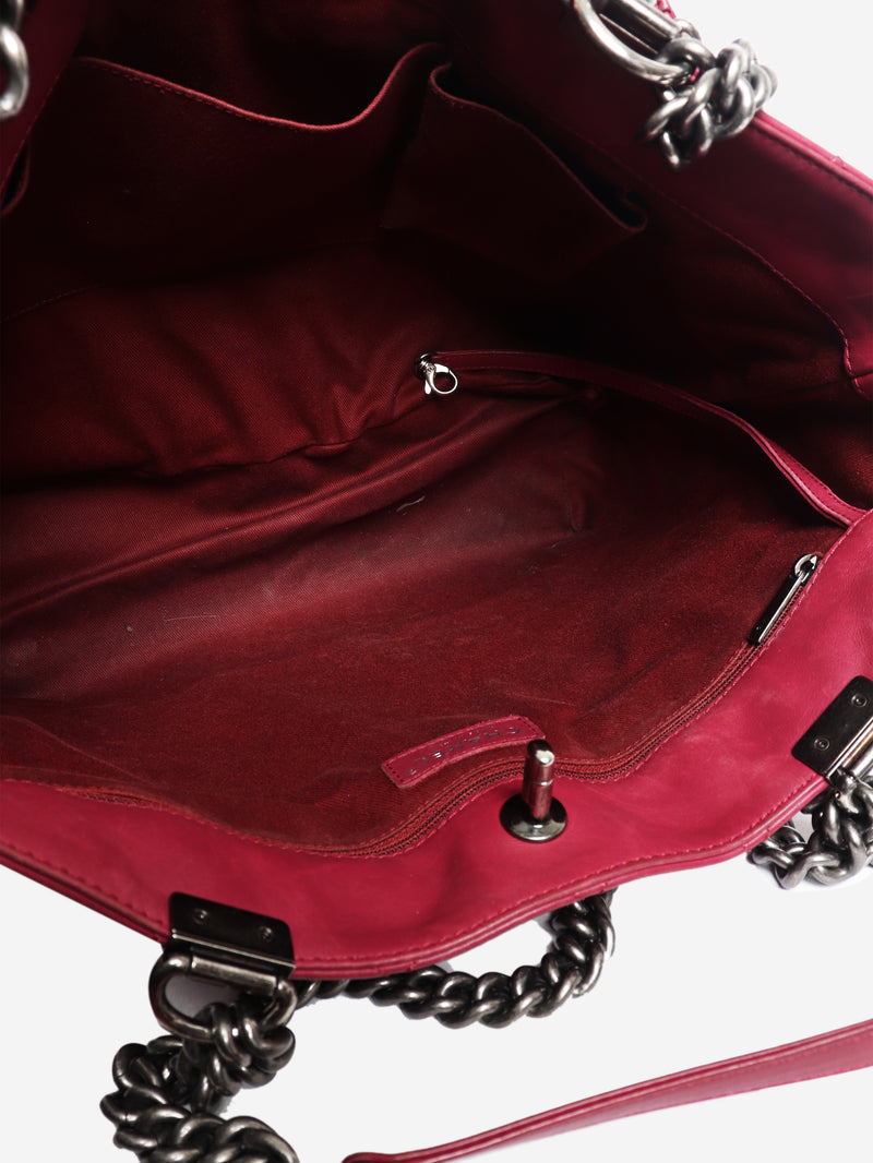Purple 2014 Shopping in Chains lambskin tote