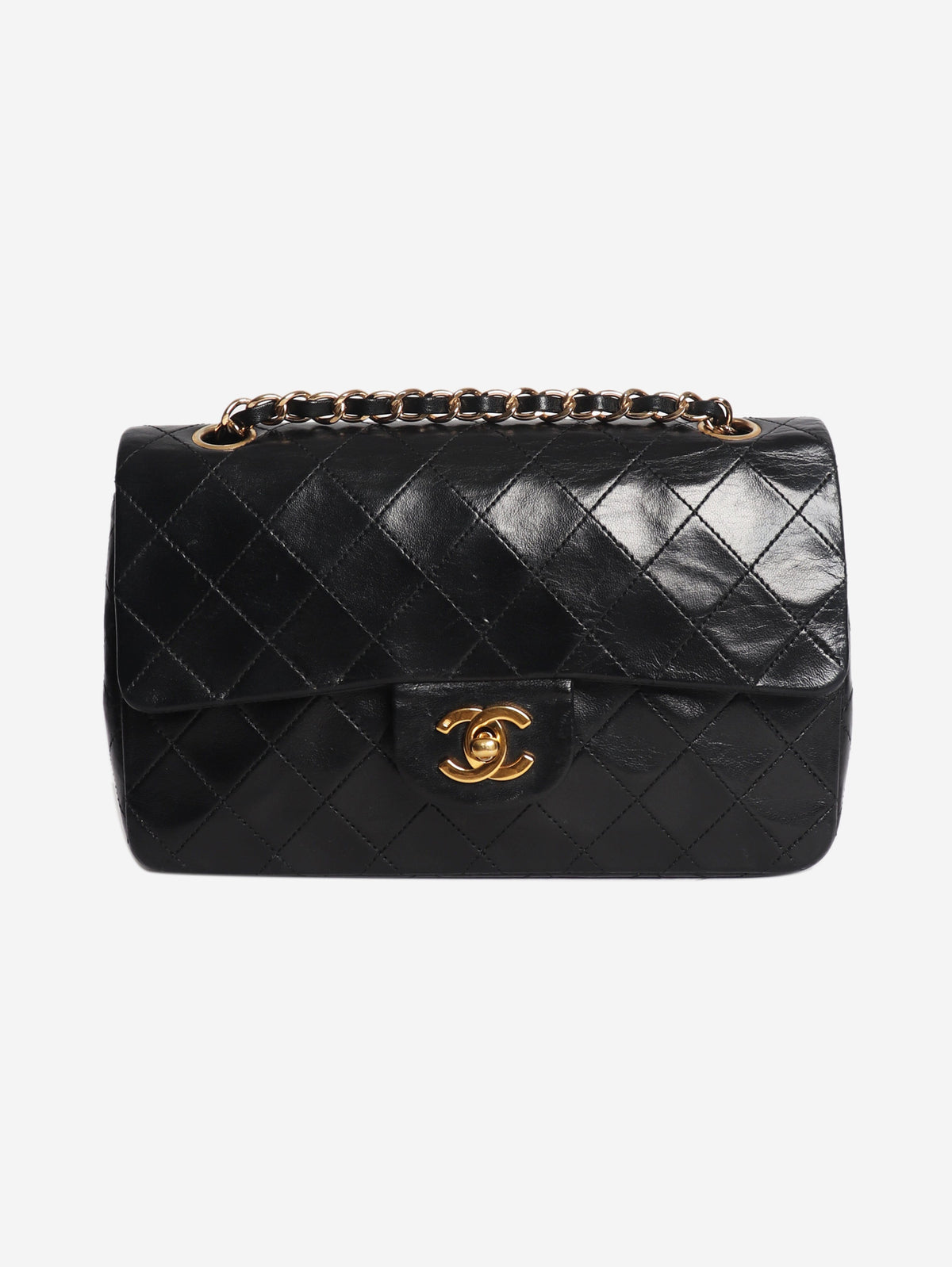 Black 1989 small lambskin Classic Double Flap bag Shoulder bags Chanel 