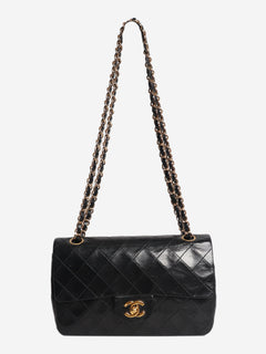 Black 1989 small lambskin Classic Double Flap bag Shoulder bags Chanel 
