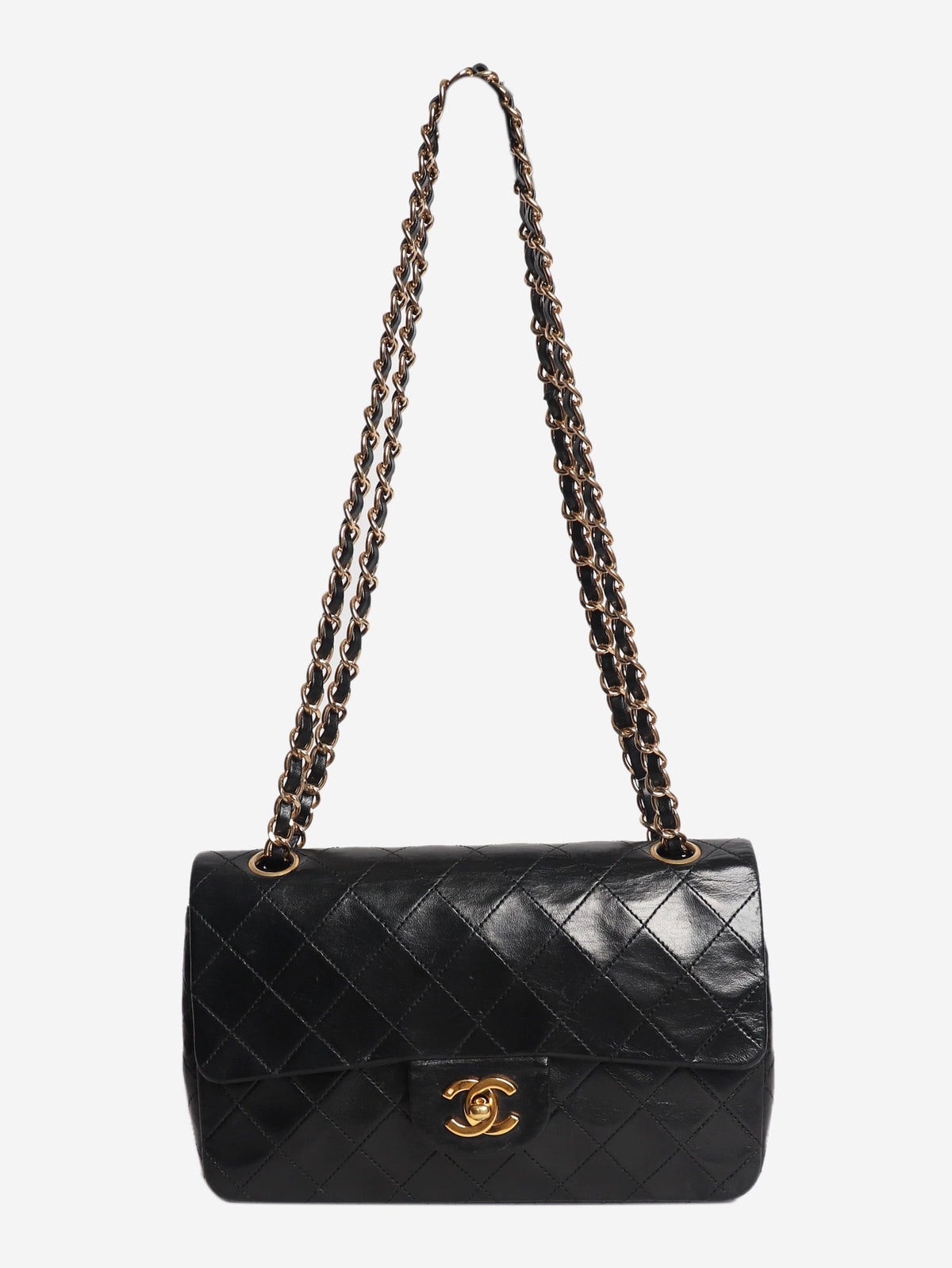Black 1989 small lambskin Classic Double Flap bag Shoulder bags Chanel 