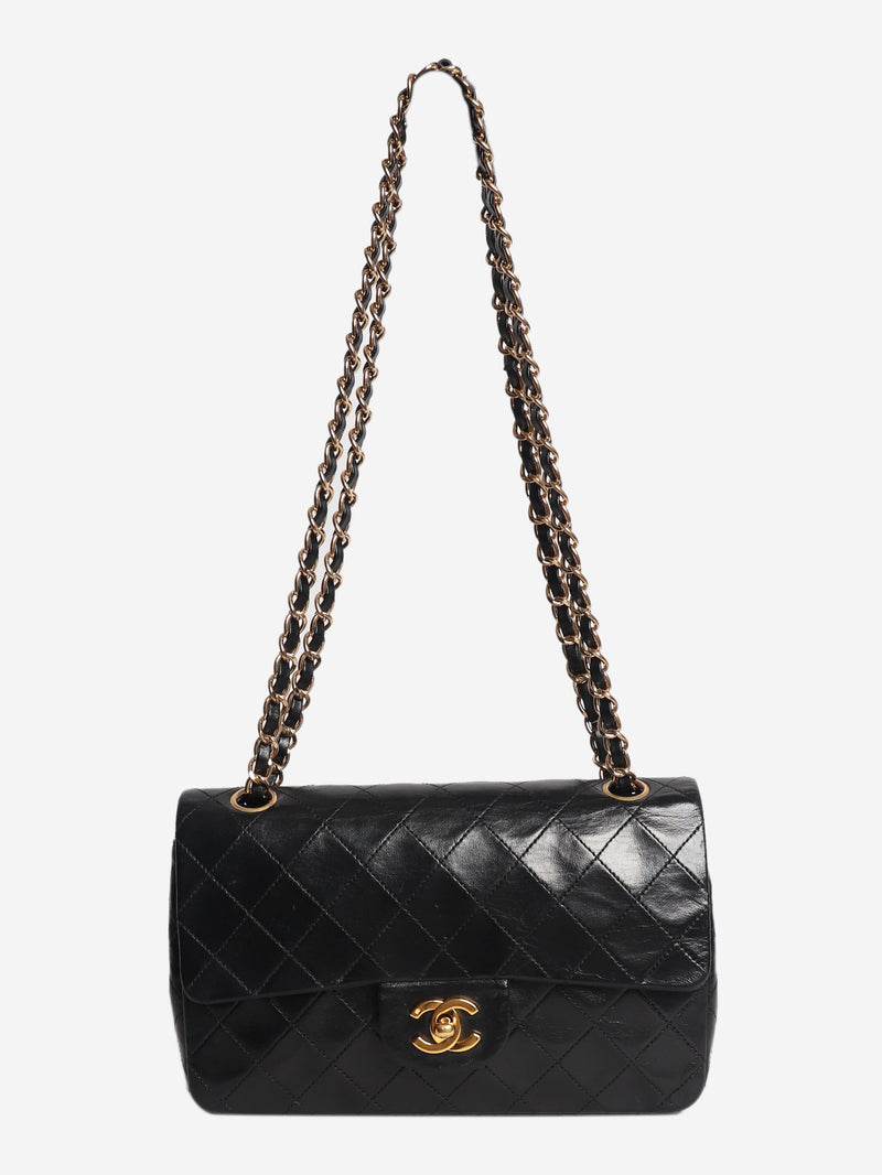 Black 1989 small lambskin Classic Double Flap bag Shoulder bags Chanel 