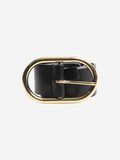 Black leather buckle belt Belts Frame 