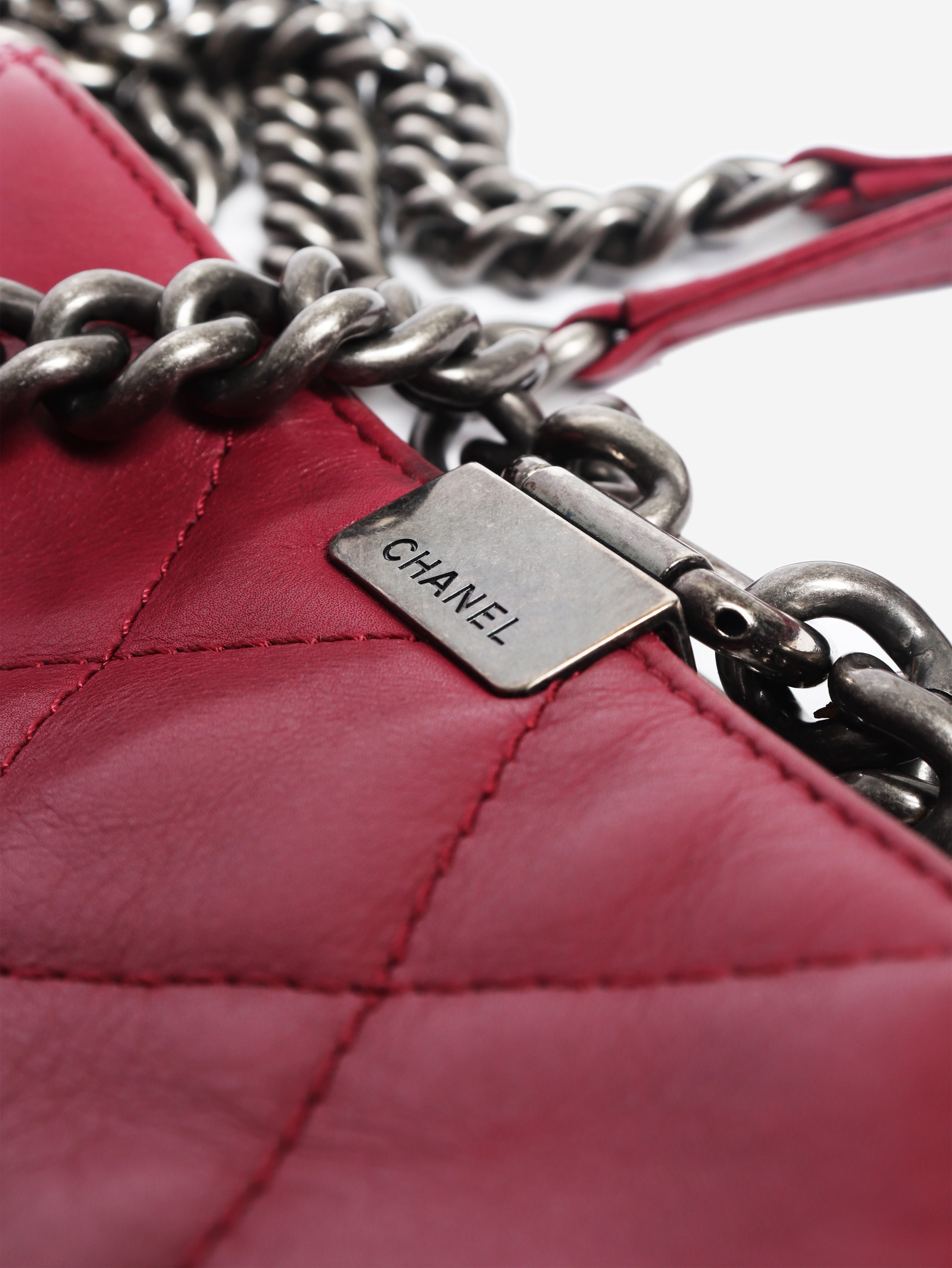 Purple 2014 Shopping in Chains lambskin tote