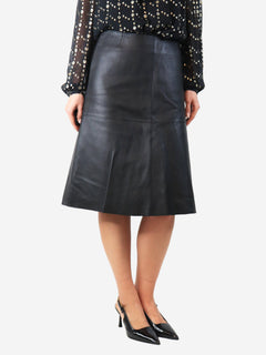 Black leather midi skirt - size Skirts Toteme 