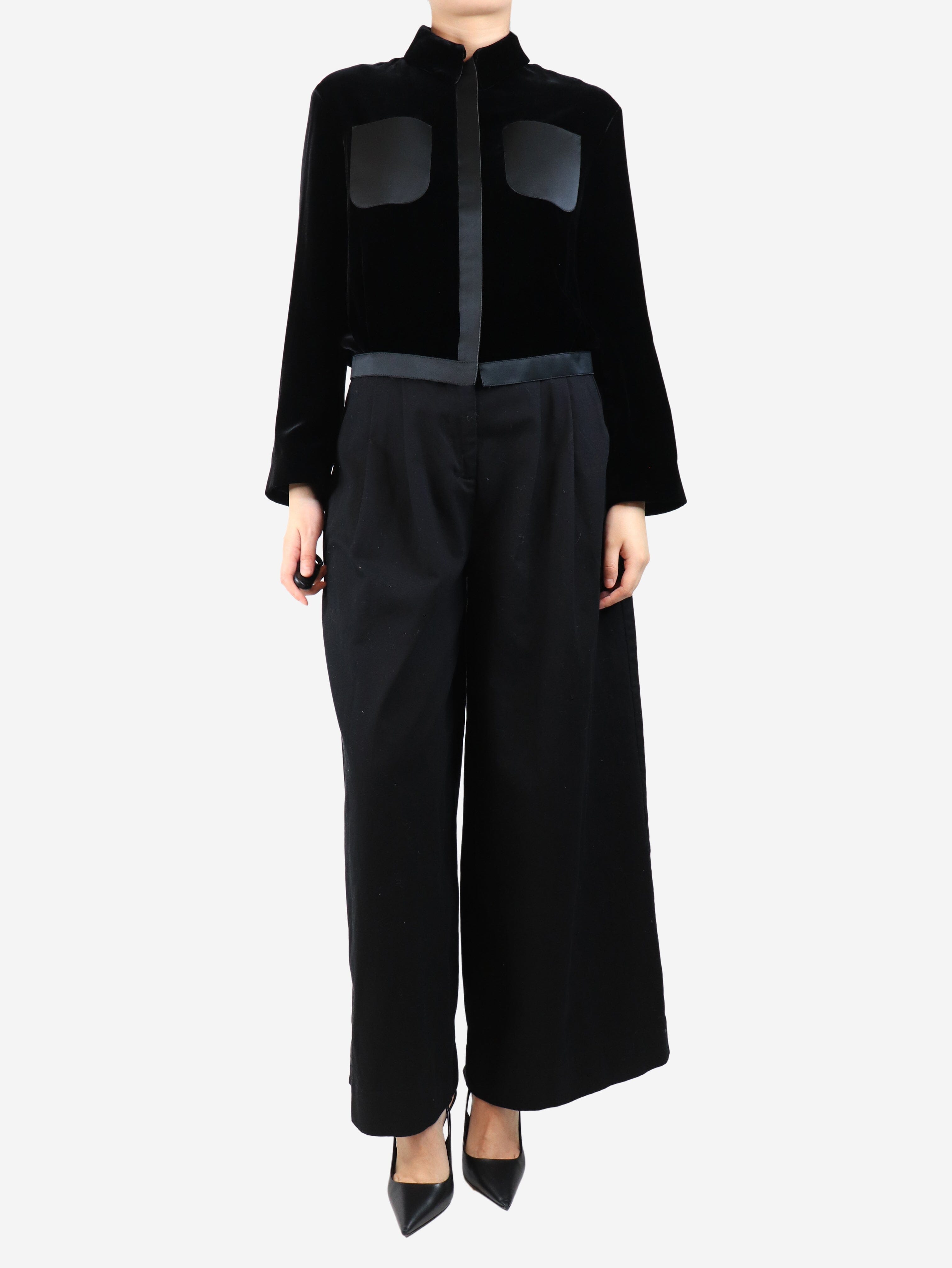 Black pleated balloon-leg trousers - size M Trousers Posse 