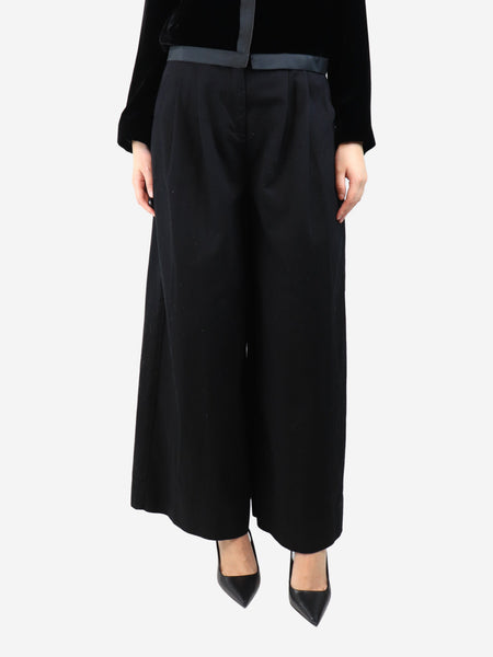 Black pleated balloon-leg trousers - size M product image