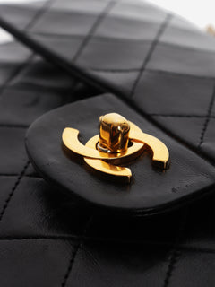 Black 1989 small lambskin Classic Double Flap bag Shoulder bags Chanel 