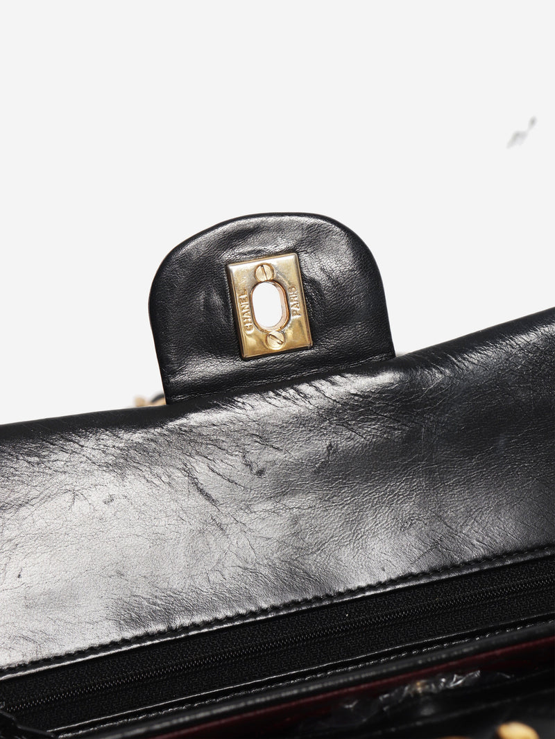 Black 1989 small lambskin Classic Double Flap bag Shoulder bags Chanel 