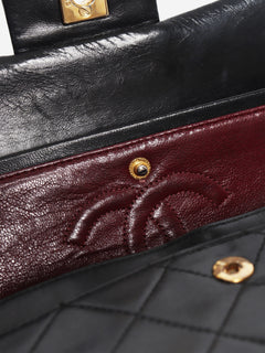 Black 1989 small lambskin Classic Double Flap bag Shoulder bags Chanel 