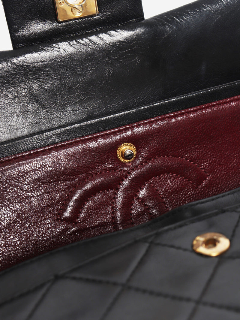 Black 1989 small lambskin Classic Double Flap bag Shoulder bags Chanel 