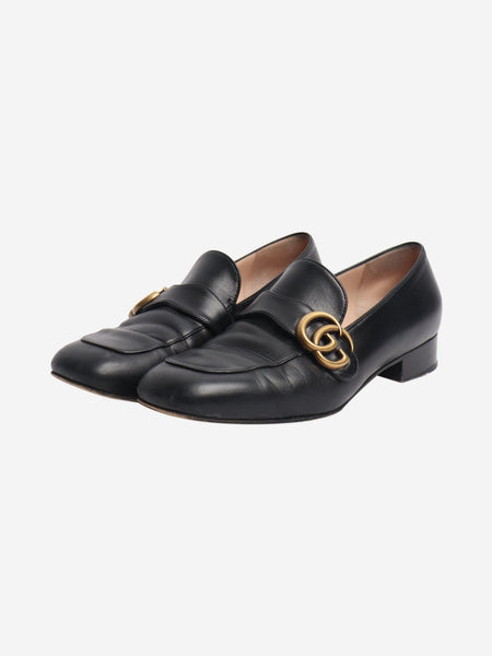 Black GG leather loafers - size EU 37.5 alternate image