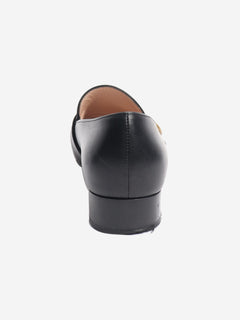 Black GG leather loafers - size EU 37.5 Flat Shoes Gucci 