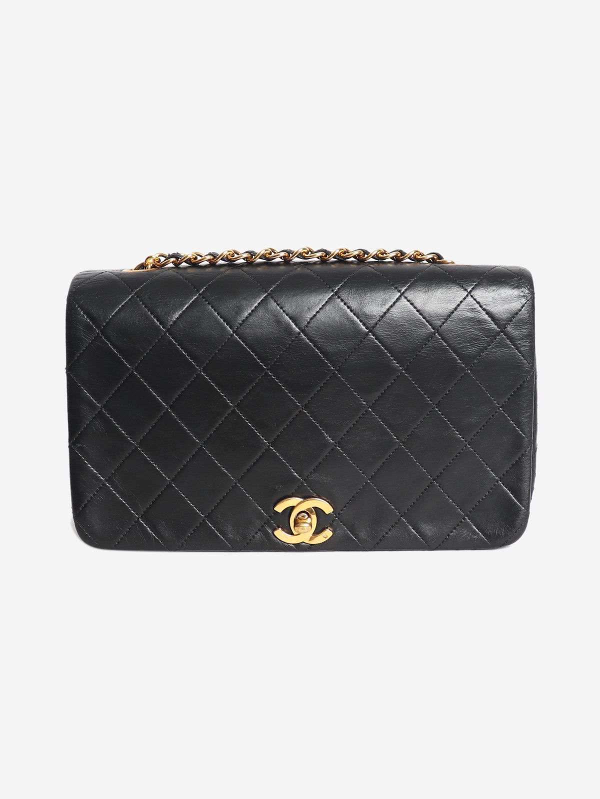 Black 1989 lambskin flap bag Shoulder bags Chanel 