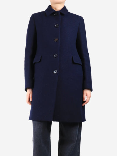 Navy blue wool coat - size UK 12 Coats & Jackets Aspesi 