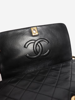 Black 1989 lambskin flap bag Shoulder bags Chanel 