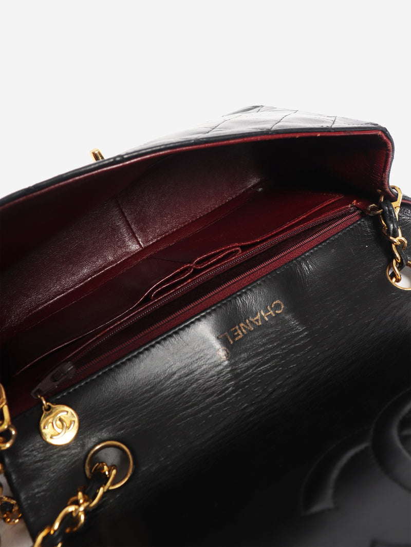 Black 1989 lambskin flap bag Shoulder bags Chanel 