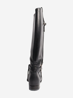 Black leather riding boots - size EU 39.5 Boots Gucci 