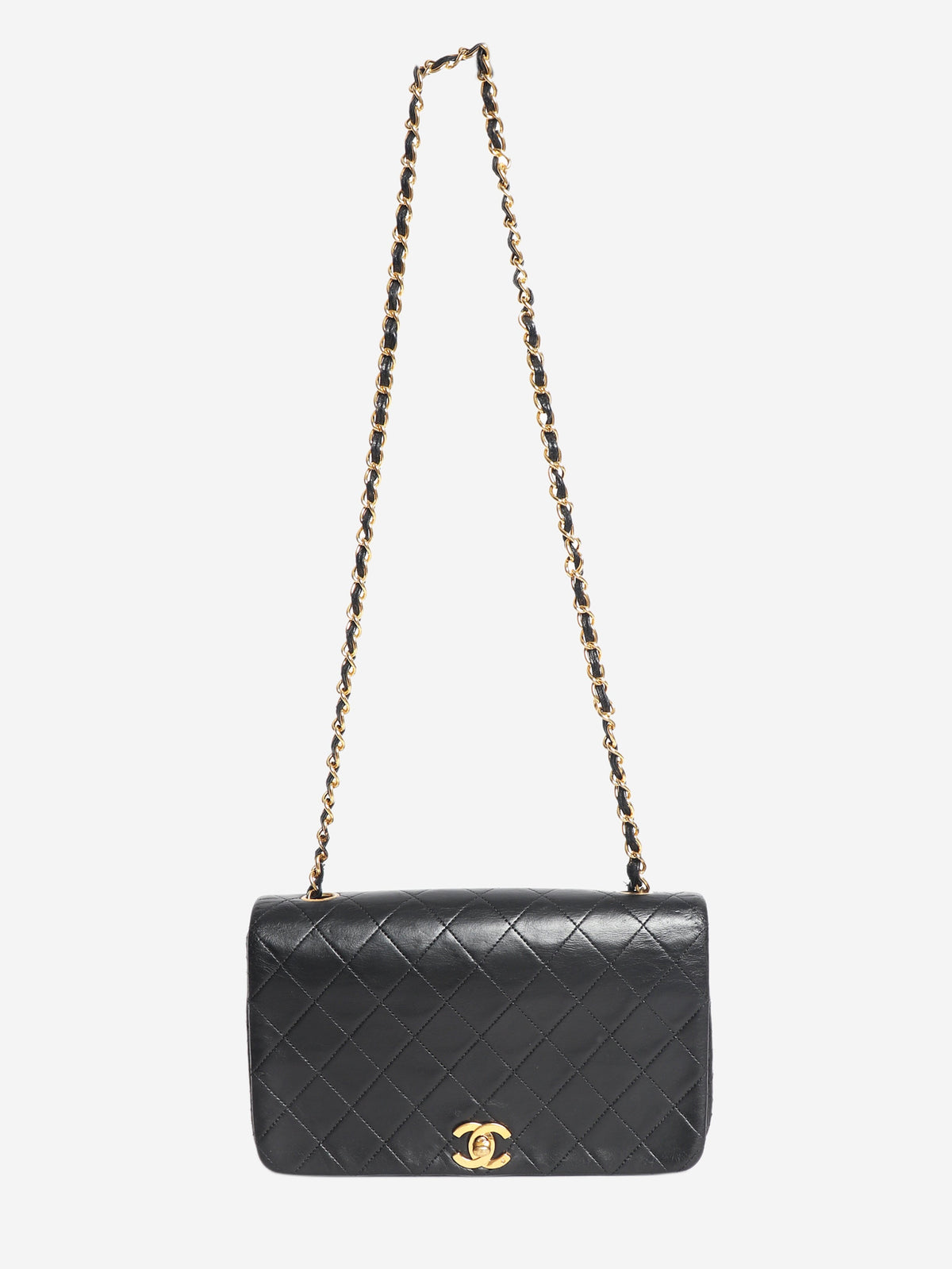 Black 1989 lambskin flap bag Shoulder bags Chanel 