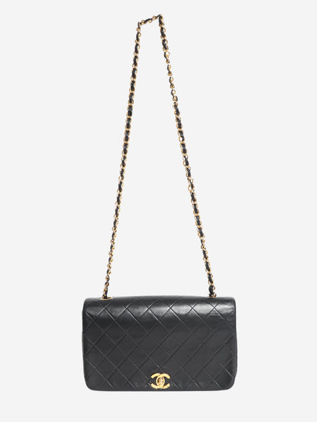 Black 1989 lambskin flap bag alternate image